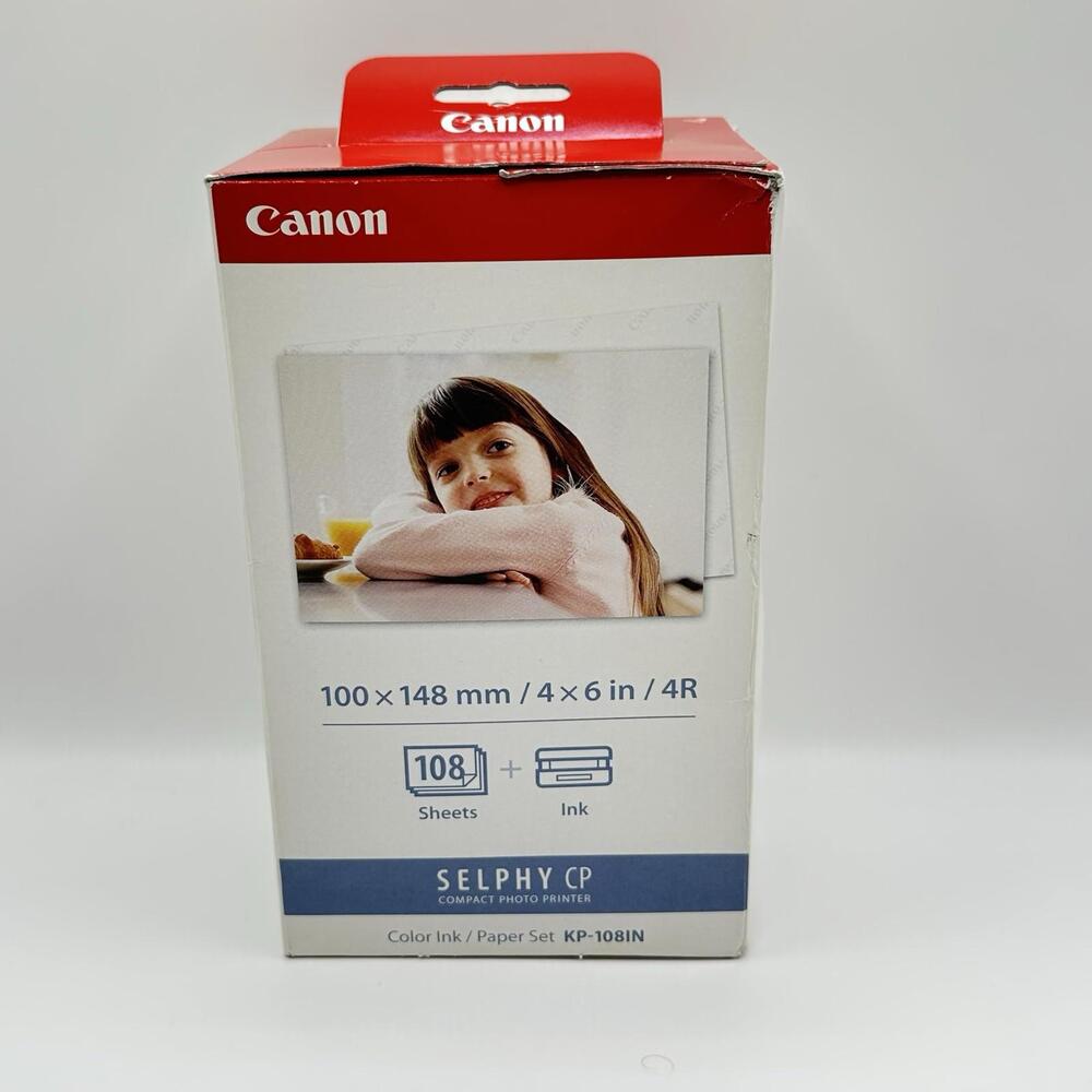 Canon KP-108IN Selphy 4x6 Color Ink Paper Set 108 Sheets with 3 Toners 3115B001